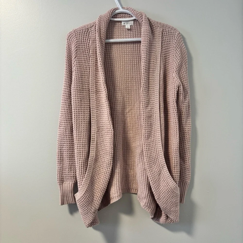 Market & Spruce Blush Open-Front Cardigan Small - Picture 2 of 5